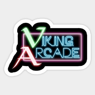 Neon Viking Arcade Logo Sticker